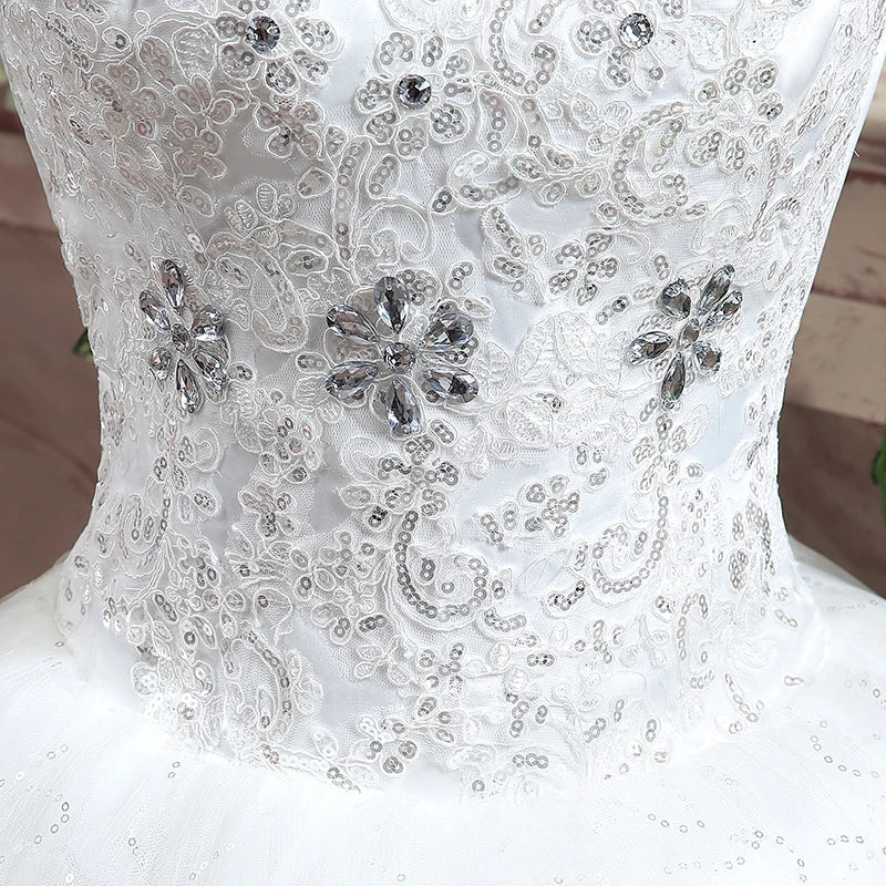 Applqiues Vestido De Noiva Cap Sleeve Wedding Dresses V-neck Vestidos De Novia-payinti