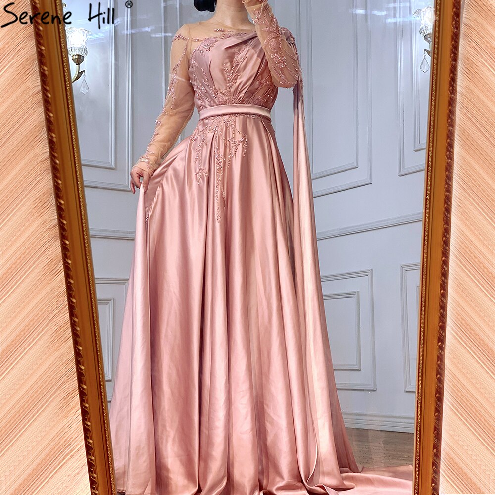 Vestido de noche musulmán verde oliva de un solo hombro con capa y mangas largas, elegante, para mujer, para fiesta de boda, talla grande, LA70985