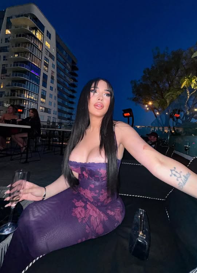 Lila Trägerloses Chiffon-Kleid mit Spitze und Blumenmuster, Etuikleid, Abendkleid, Y8244