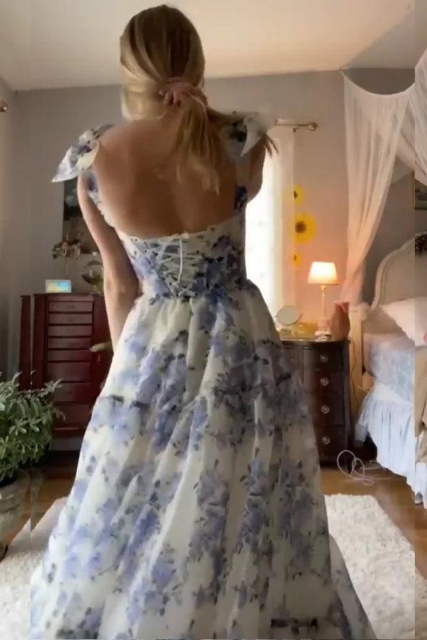 Beautiful Aline Spaghetti Strap Sleeveless Long Prom Formal Dress PSK420