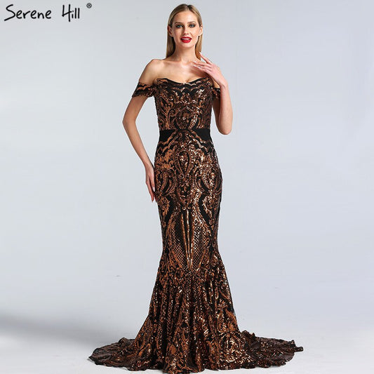 En oferta, sin devolución ni reembolso. Vestidos de fiesta negros sexys africanos con lentejuelas, sin mangas, estilo sirena, 2025. Vestidos de fiesta sexys de lujo LA60935.