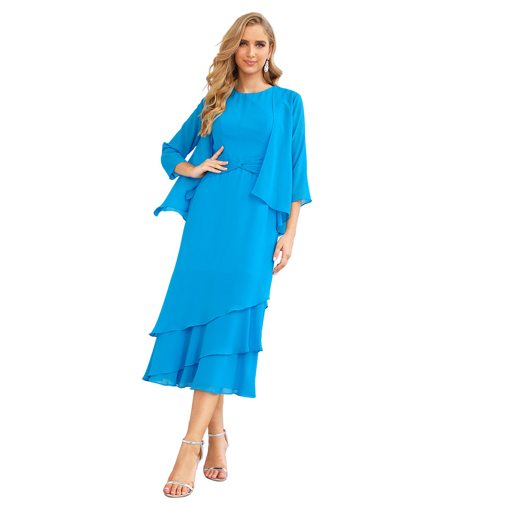 Sunnderly Chiffon Spring Mother of The Bride Dresses A-Line Plus Size for Women Formal Prom Gowns