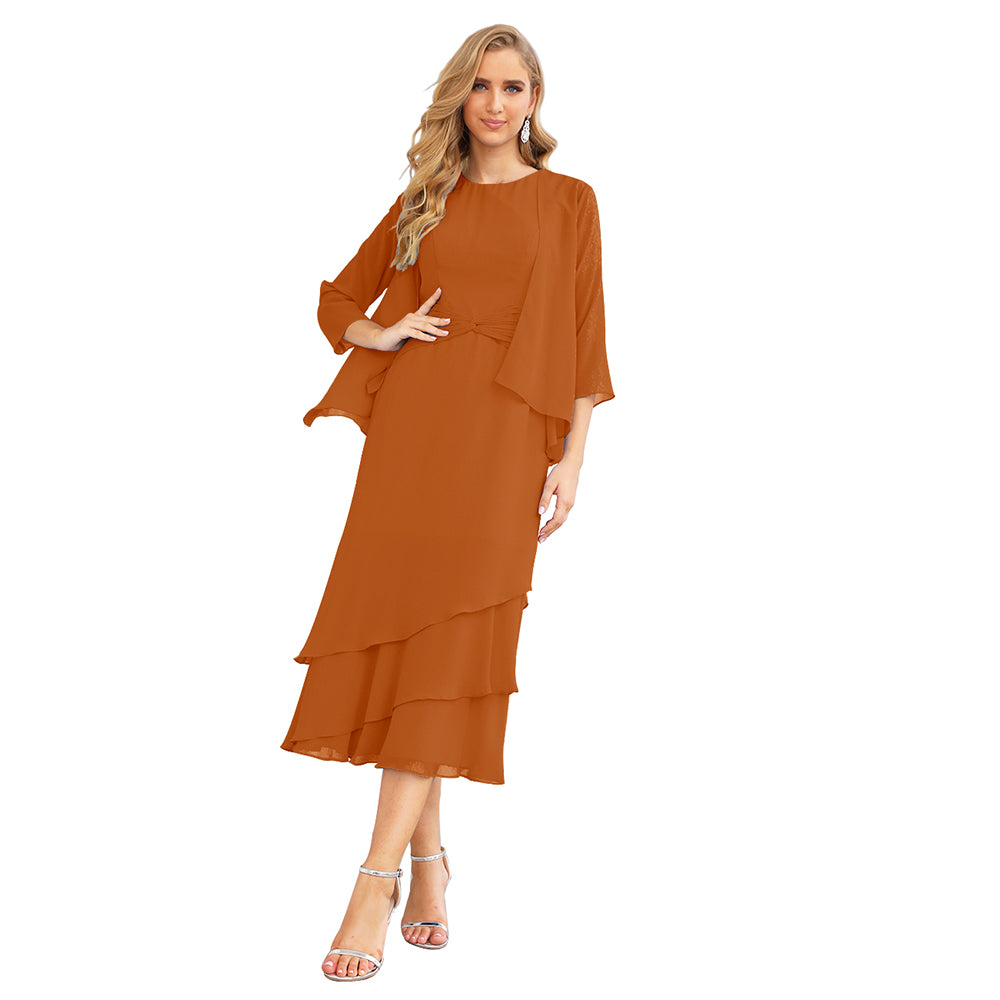 Sunnderly Chiffon Spring Mother of The Bride Dresses A-Line Plus Size for Women Formal Prom Gowns