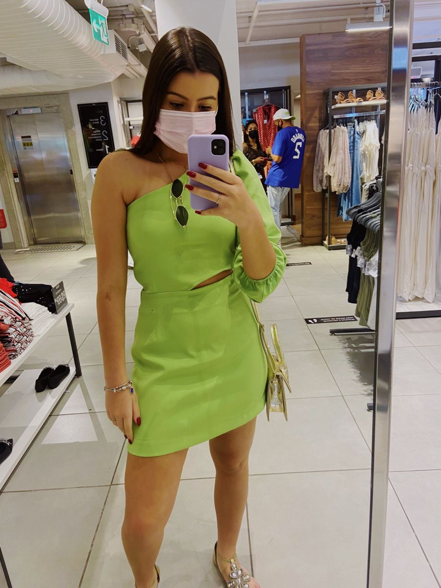 Schönes grünes Einärmeliges Homecoming-Kleid, grünes Cocktailkleid Y2215