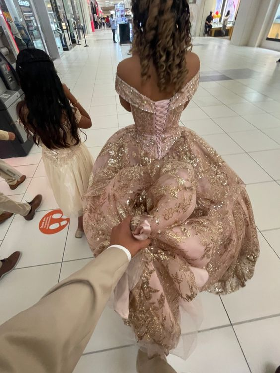 Glamouröses schulterfreies Ballkleid, Sweet 16 Kleid, Prinzessinnenkleid Y6502