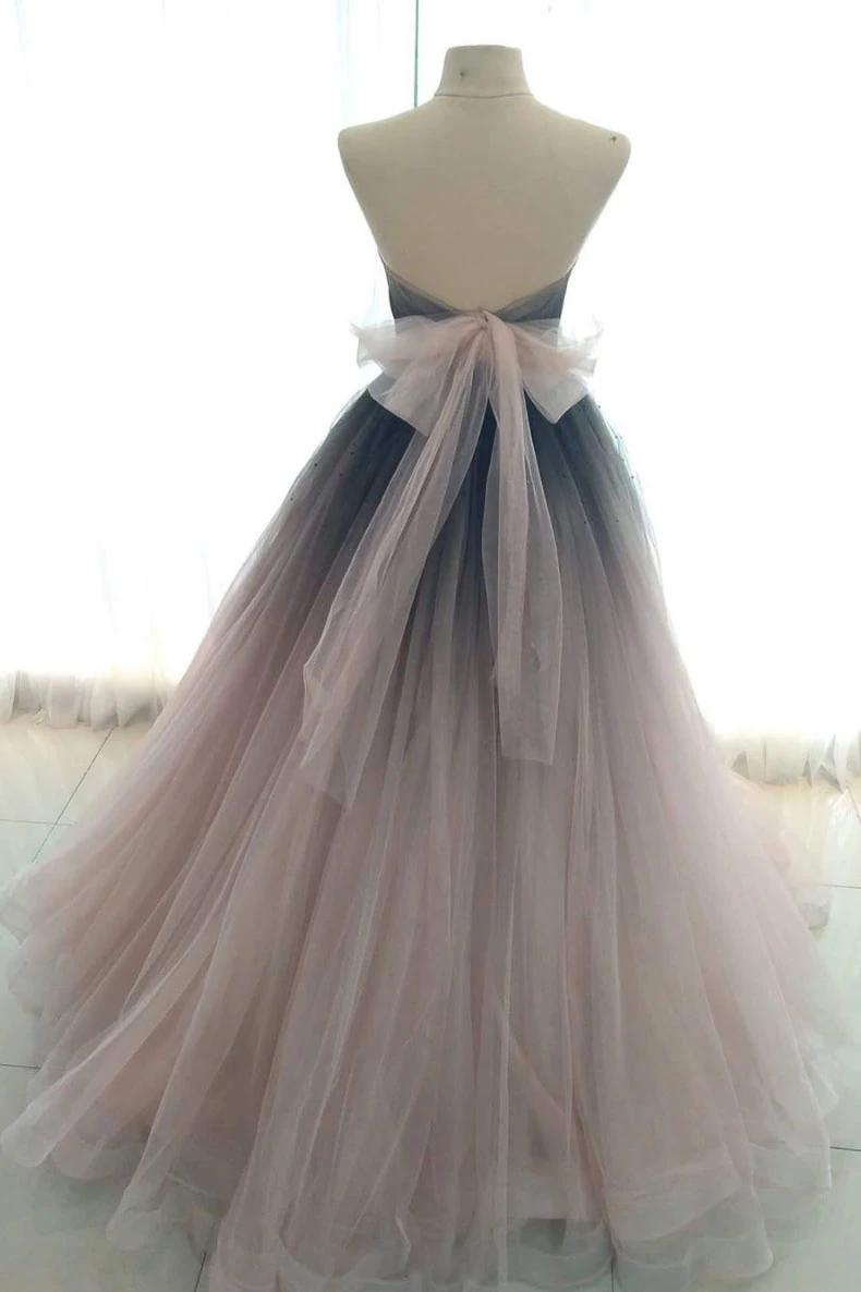 ombre prom dresses, ball gown, off shoulder prom dresses, bridal party dresses, formal dresses long Y1818