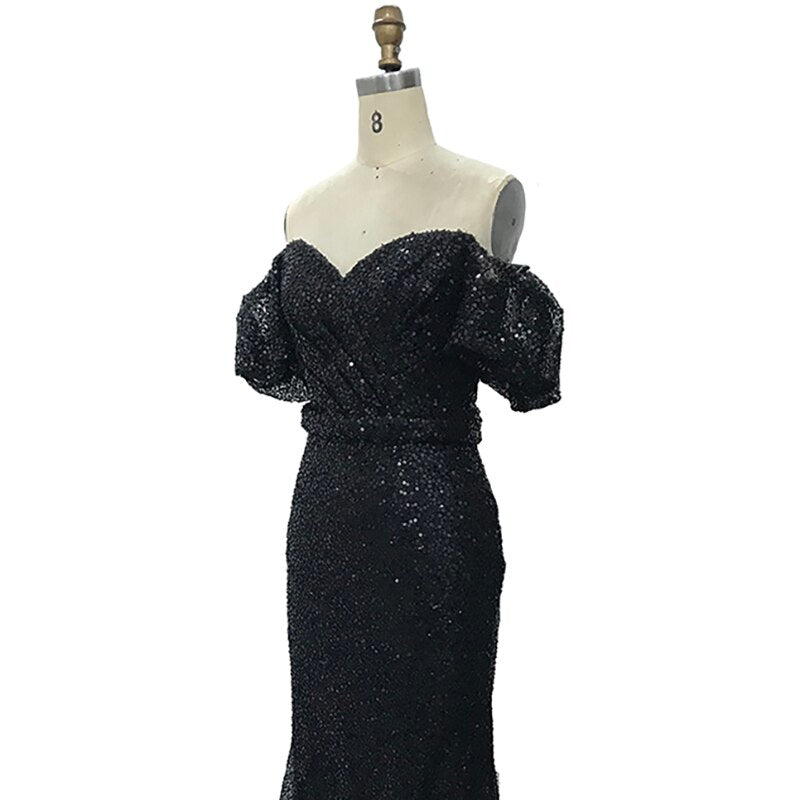 Vestido de cóctel elegante y sexy con mangas cortas color champán, corte sirena, corte sirena, para fiesta de cóctel 2025 LA70736S
