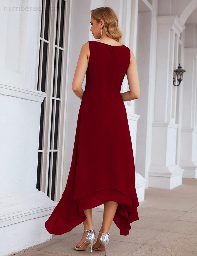 Sunnderly Chiffon-Kleid für die Brautmutter in Übergröße mit Jacke, formelle Kleider für die Hochzeit, SY28073