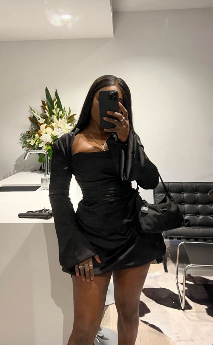 Vestido de fiesta negro sexy, vestido corto de bienvenida Y4460