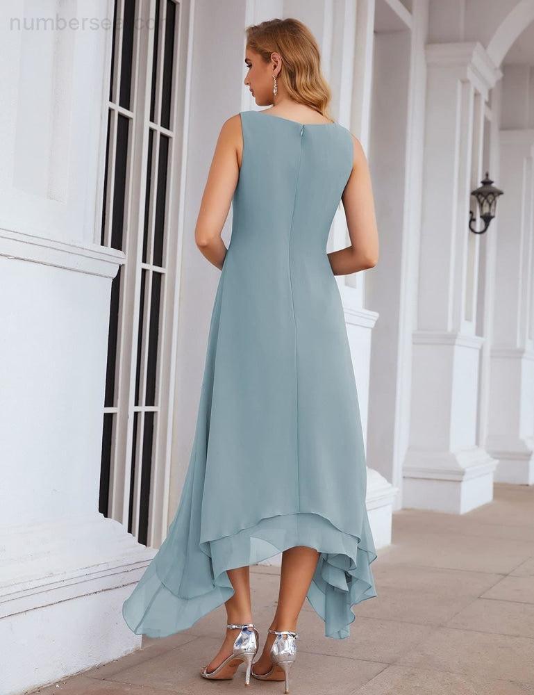 Sunnderly Chiffon Plus Size Mother of Bride Dresses with Jacket Formal Dresses for Wedding SY28073