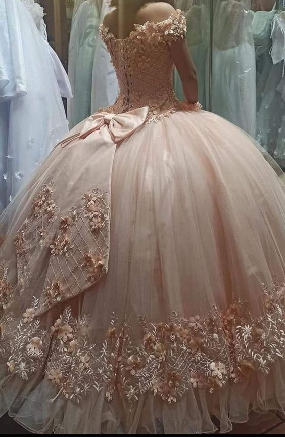 Glamoroso vestido de quinceañera con hombros descubiertos, vestido de fiesta para dulces 16 Y7453