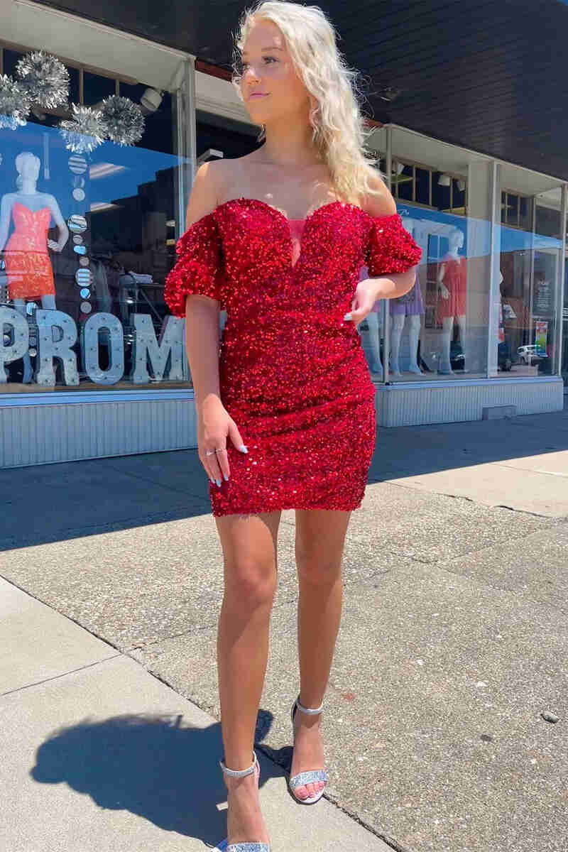 Verity | Vestido de fiesta ajustado con lentejuelas y escote en forma de corazón