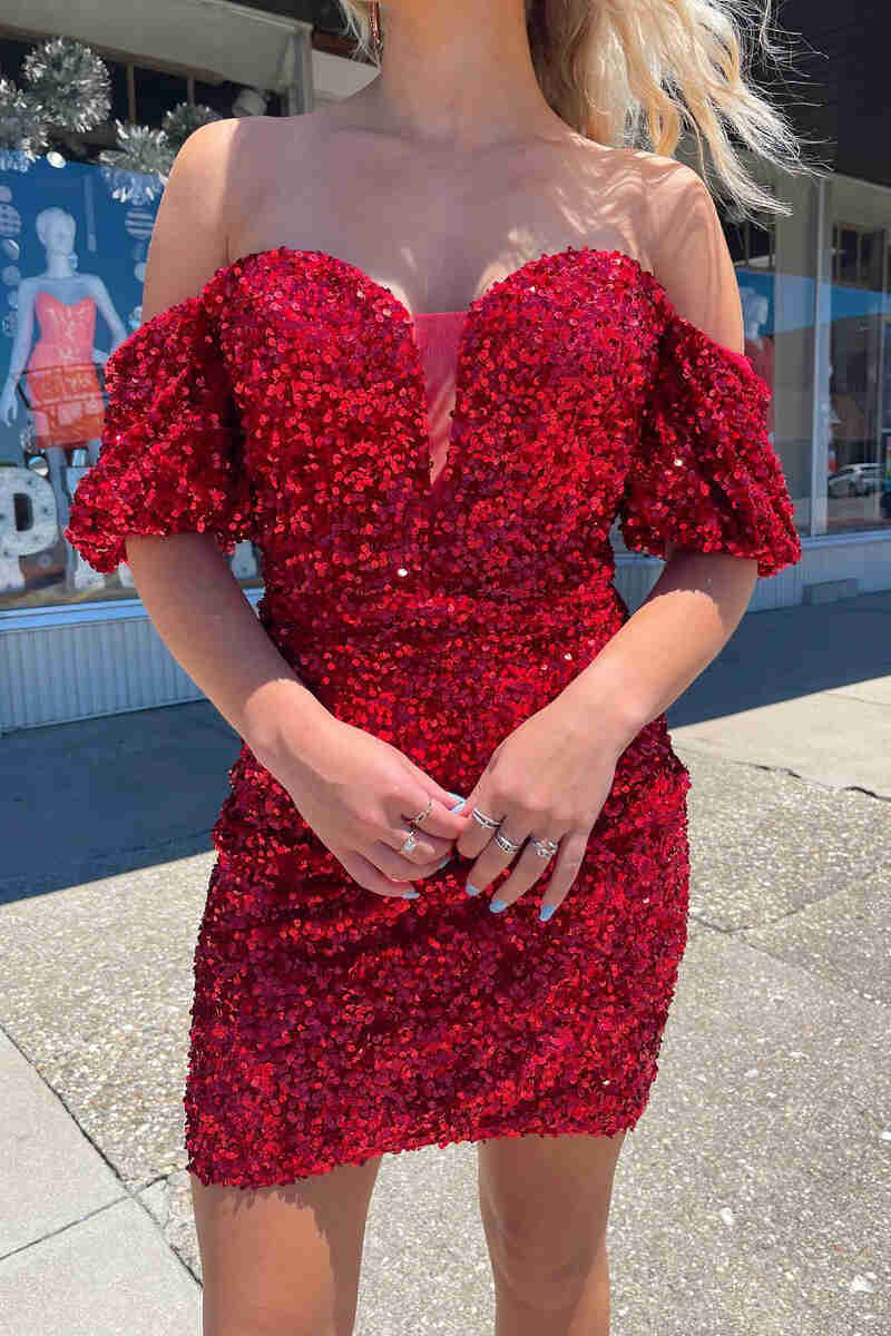 Verity | Vestido de fiesta ajustado con lentejuelas y escote en forma de corazón