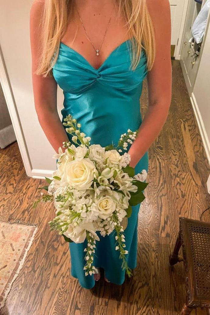 Sexy V-Ausschnitt Rückenfreies Langes Ballkleid Grünes Abendkleid Y7973
