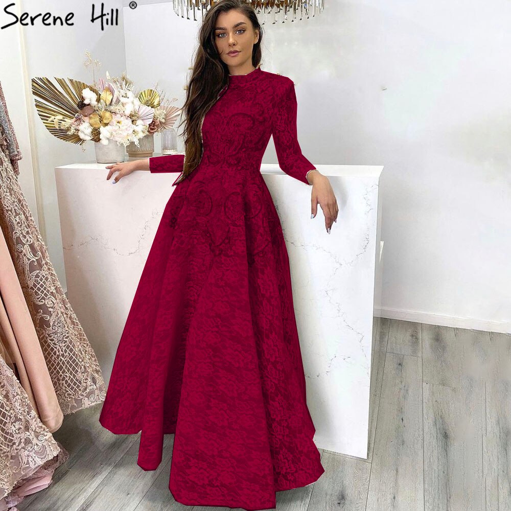 Gold High Neck Luxus Asymmetrische Abendkleider 2025 Flügelärmeln Spitze Perlen Abendkleider LA70227