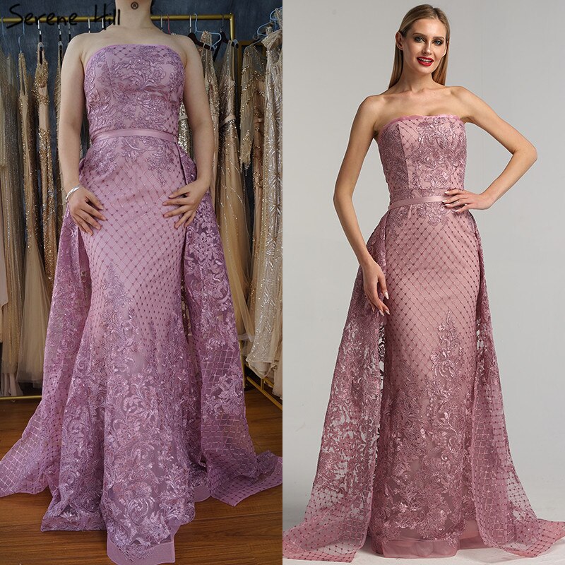 En oferta, sin devolución ni reembolso, vestido de noche verde con hombros descubiertos, corte sirena, sexy, 2025, apliques de lentejuelas, vestidos de noche vintage de lujo LA6361