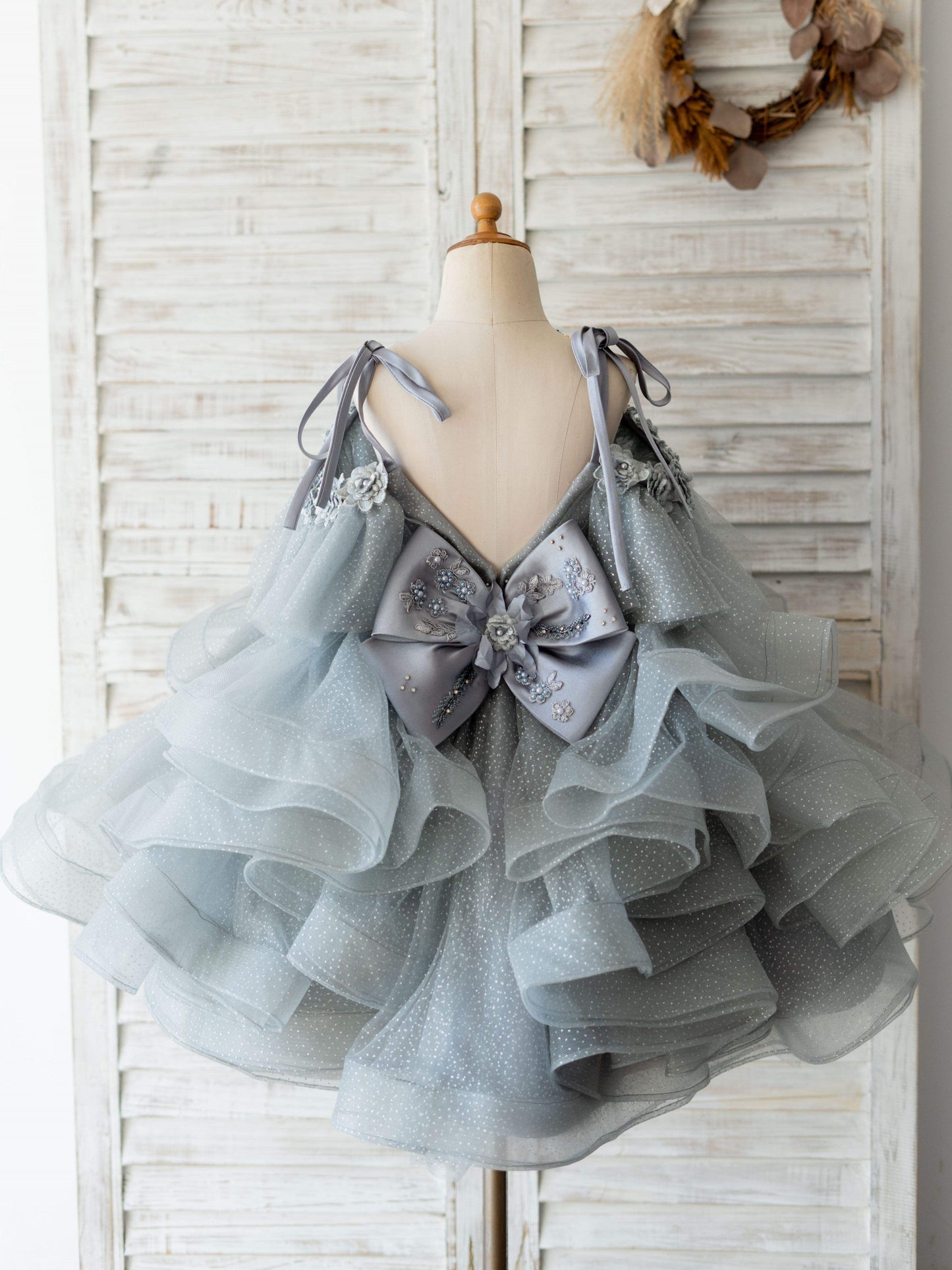 Ball-Gown/Princess Tulle Knee-length Birthday Flower Girl Dress
