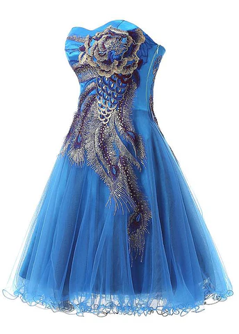 Chic Tulle Satin Sweetheart Neckline A-Line Short Cocktail Dress Homecoming Dress Y8485