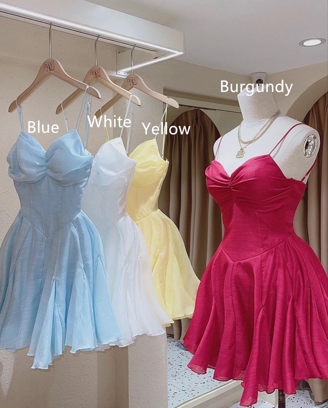 A-Linie Spaghettiträger Homecoming Kleid, Süßes Partykleid Y2133