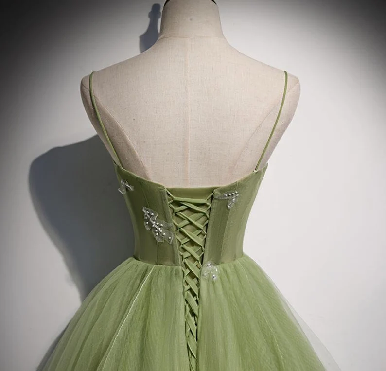 Girls Formal Evening Dress Women's Prom Dresses Party Graduation Gowns Long Green Party Dresses Y4379