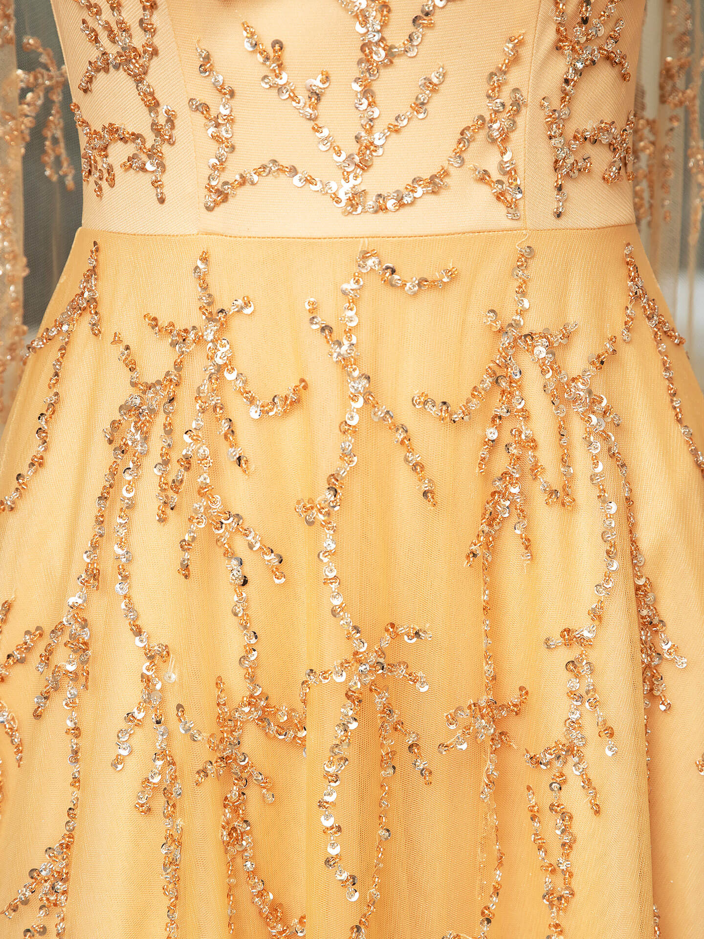 A-Linie Perlenbesetzte luxuriöse Mode Formale Abendkleider Ärmellose bodenlange Ballkleider