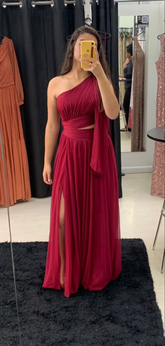 Elegante vestido de noche de un solo hombro, corte A, vestido de invitada de boda Y5779