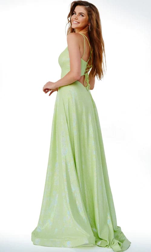 Langes schimmerndes rosa Ballkleid SYP81