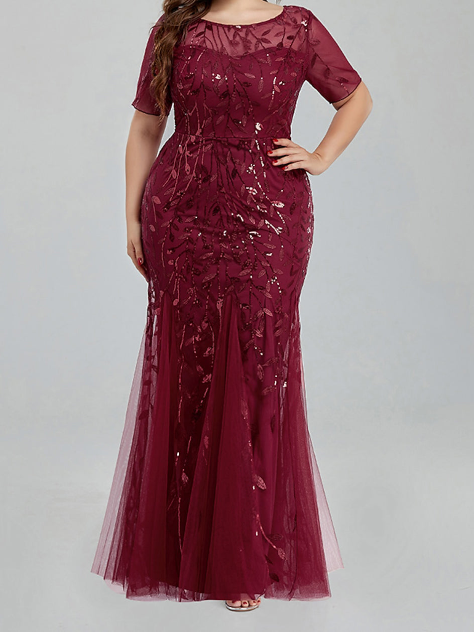 Trompeten-/Meerjungfrauenkleider für die Brautmutter mit Applikationen