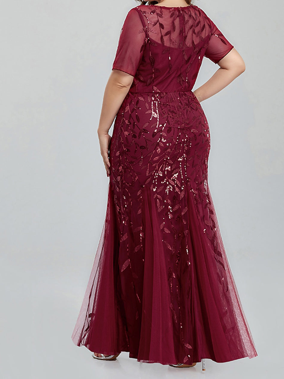 Trompeten-/Meerjungfrauenkleider für die Brautmutter mit Applikationen