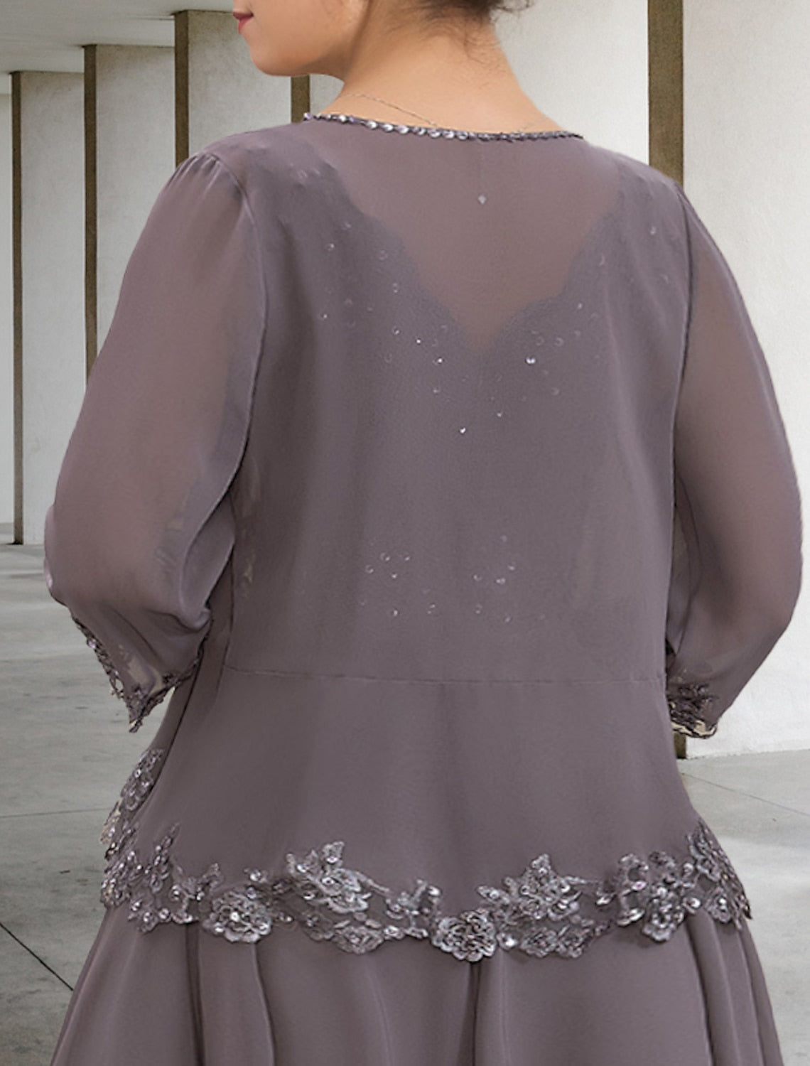 A-Linie/Prinzessin Kleider für die Brautmutter mit Applikationen und Pailletten