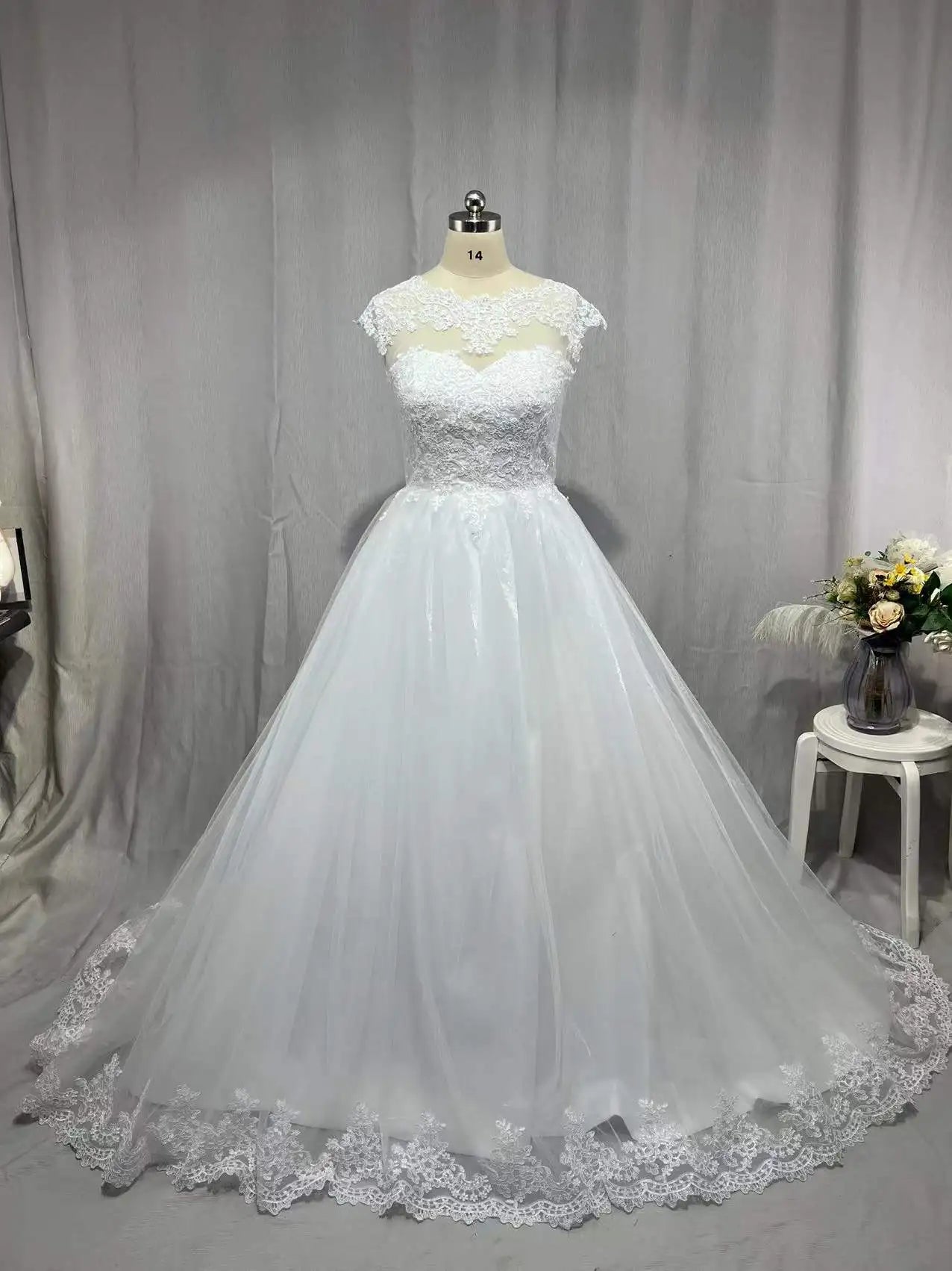 MYYBLE Real Photo Backless Cap Sleeves Bohemian Modern Wedding Dresses 2022 Plus Size Custom Made Vestido De Noiva Wedding Dress-payinti