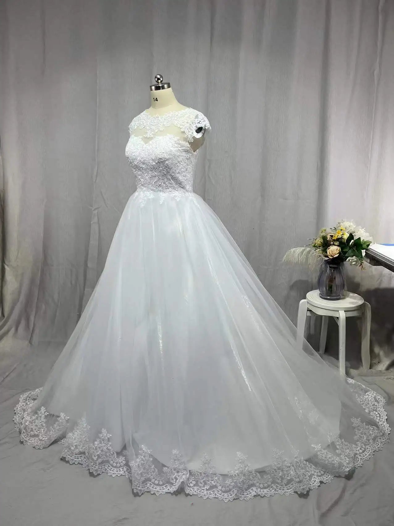 MYYBLE Real Photo Backless Cap Sleeves Bohemian Modern Wedding Dresses 2022 Plus Size Custom Made Vestido De Noiva Wedding Dress-payinti