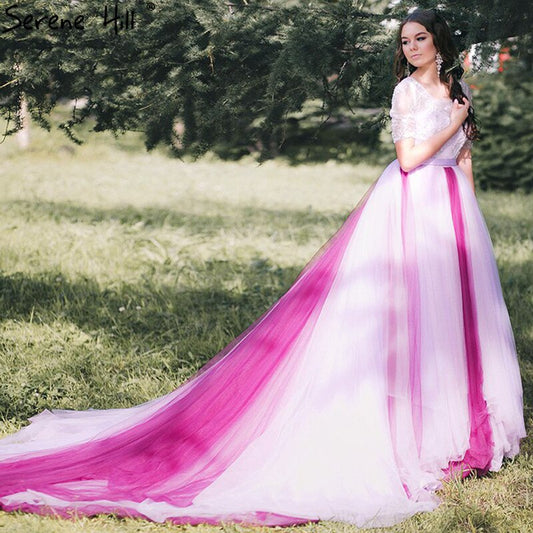 En oferta, sin devolución ni reembolso, vestidos de novia con espalda descubierta y cuentas de colores variados, vestido de novia sexy para mujer y niña, vestido de novia 2025, foto real HA2054