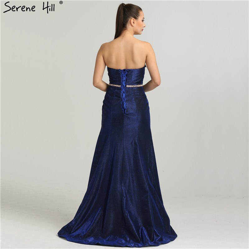 En oferta, sin devolución ni reembolso, vestido de noche sexy sin tirantes de diseñador, vestido largo de sirena a la moda, elegante vestido de noche, foto real LA6440