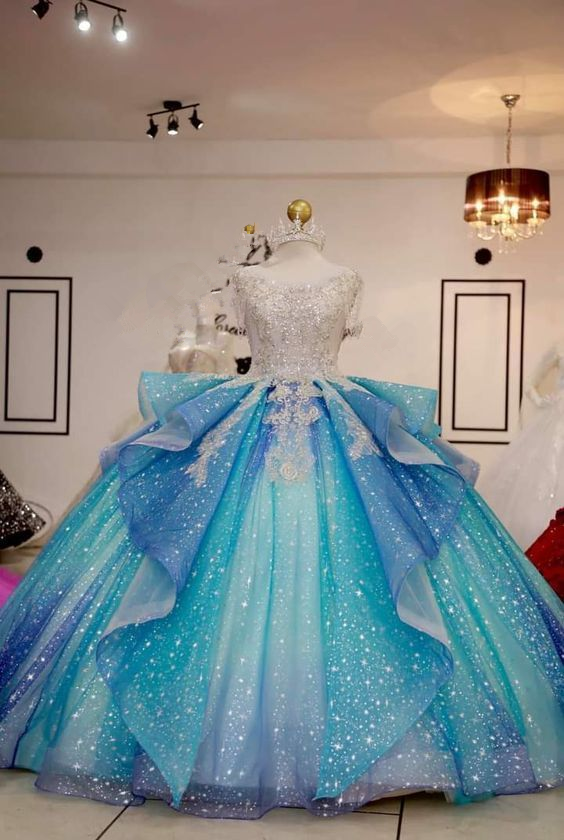 Charming Ombre Ball Gown,Sweet 16 Dress,Princess Dress Y2384