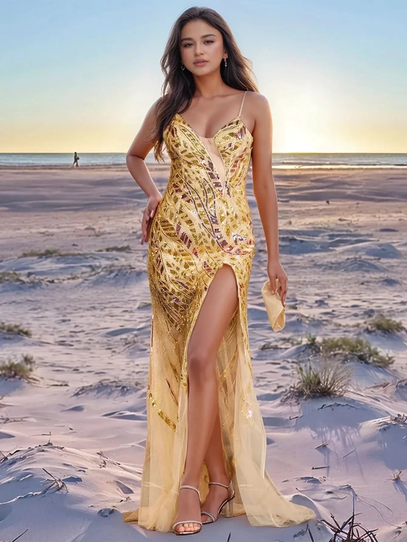 Luxury Hand Beading Dubai Mermaid Evening Dress