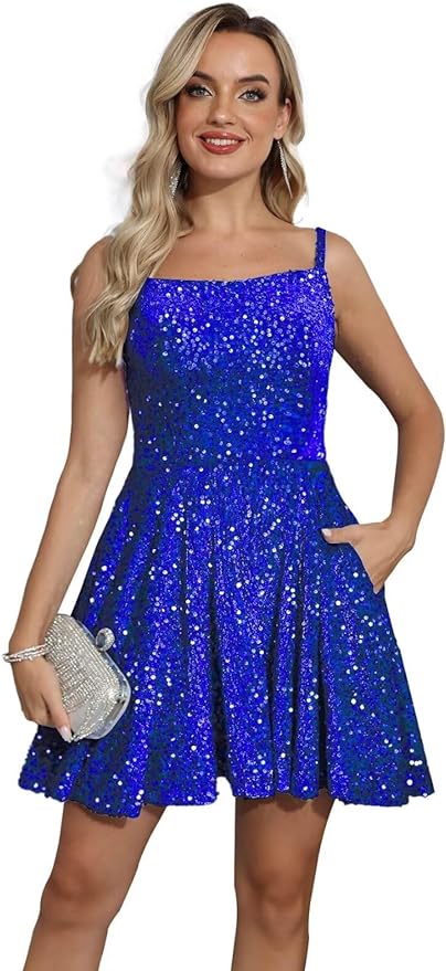 Light Blue Short Prom Dresses SYH97