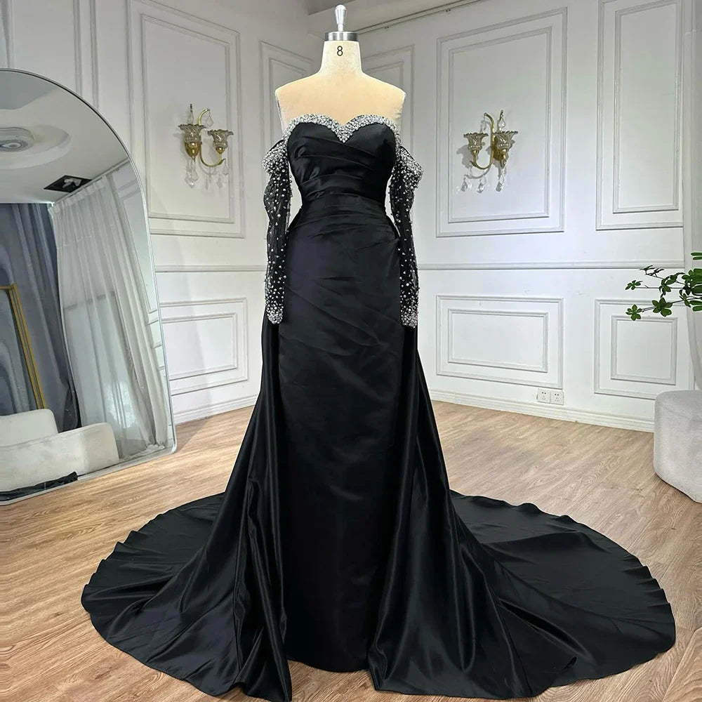 Elegantes Abendkleid aus gelbem Satin mit Herzausschnitt LA72777
