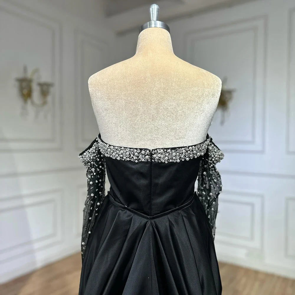 Elegantes Abendkleid aus gelbem Satin mit Herzausschnitt LA72777