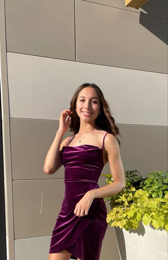 Spaghettiträger, figurbetontes Kleid, sexy Homecoming-Kleid Y60