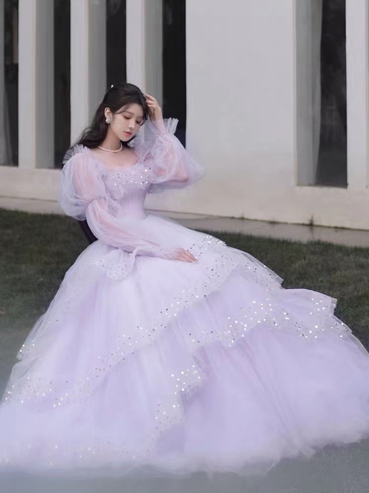 Sparkly Prom Dresses Purple Prom Dresses Robes De Cocktail Off The Shoulder Prom Dresses Long Sleeve Prom Dresses Y2408