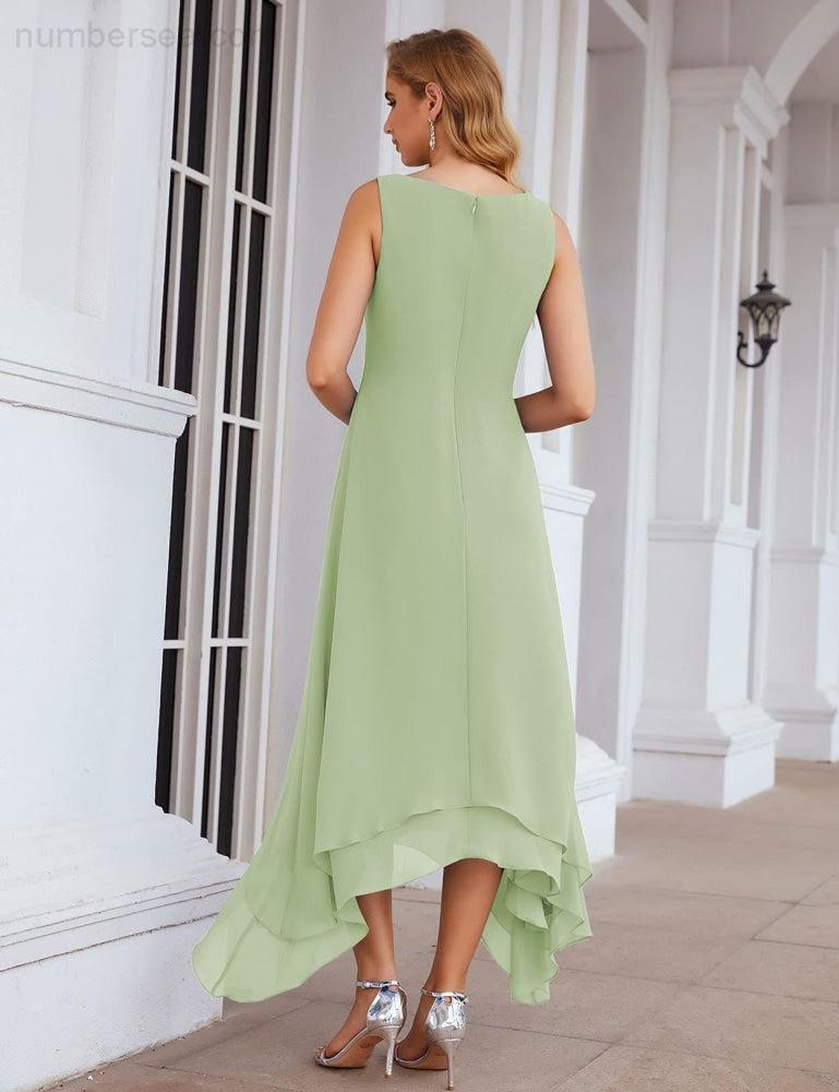 Sunnderly Chiffon-Kleid für die Brautmutter in Übergröße mit Jacke, formelle Kleider für die Hochzeit, SY28073