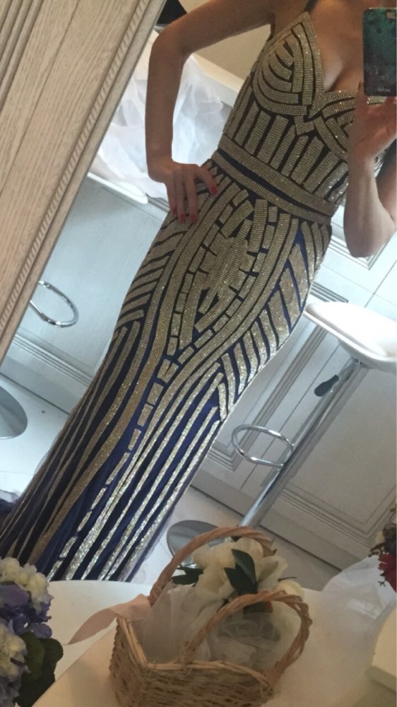 En oferta, sin devolución ni reembolso. Oferta: Vestidos de noche dorados sexis con tirantes finos y cuentas para mujer, elegantes, para fiestas, ocasiones formales, largos, tallas grandes 2025 LA6002