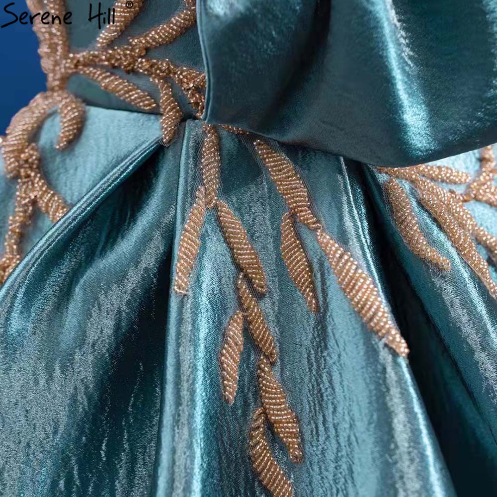 Vestidos de novia sexys con cuentas verdes 2025, con lazo y cordones, vestido de novia de alta gama HM67417, hecho a medida
