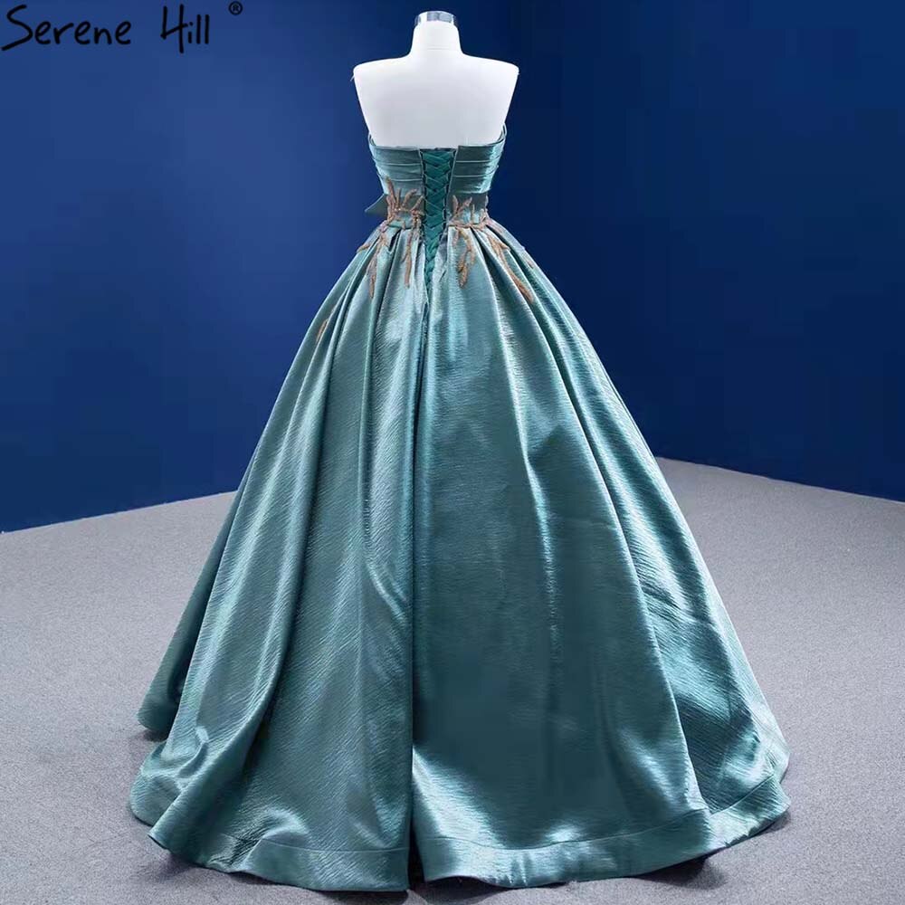 Vestidos de novia sexys con cuentas verdes 2025, con lazo y cordones, vestido de novia de alta gama HM67417, hecho a medida