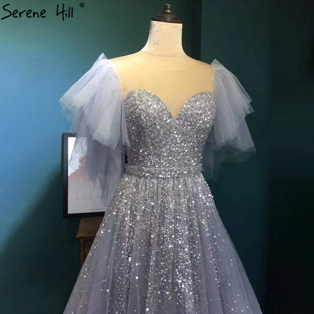Lilac Luxury A-Line Evening Dresses Gowns 2025 Beaded Sparkle Sexy For Women Party LA71354A