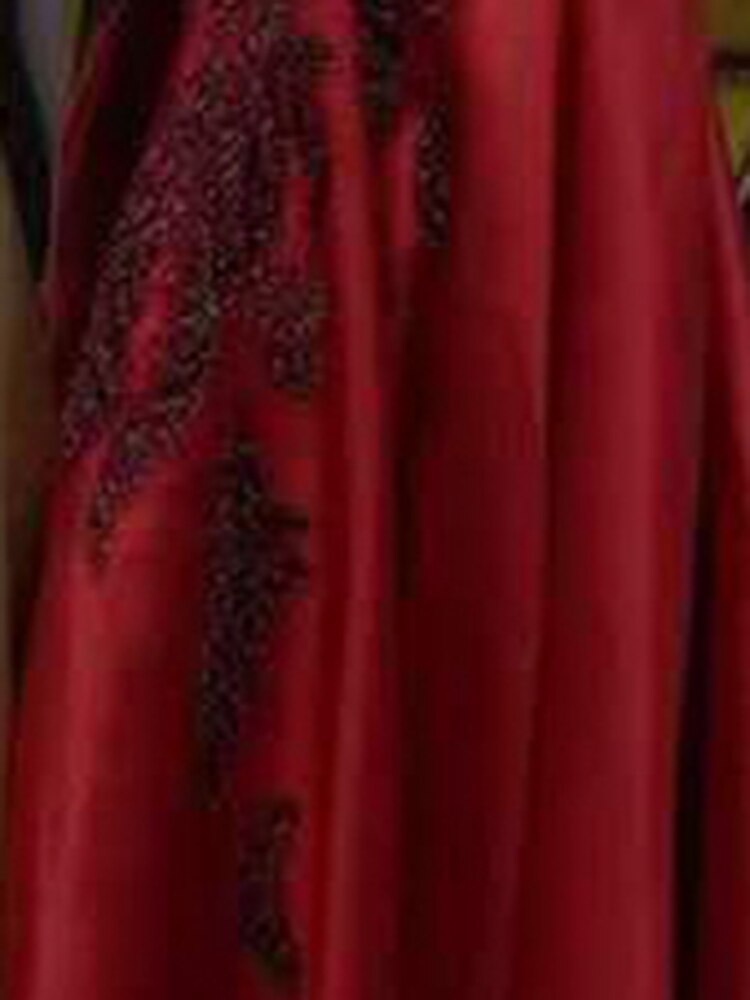 Muslim Black Satin Luxury Evening Dresses Gowns 2025 Beading A-Line For Women Party LA70919