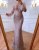 Muslim Blue Detachable Skirt Evening Dresses Gowns 2025 Feathers Beaded Mermaid Luxury For Women Party LA60932A