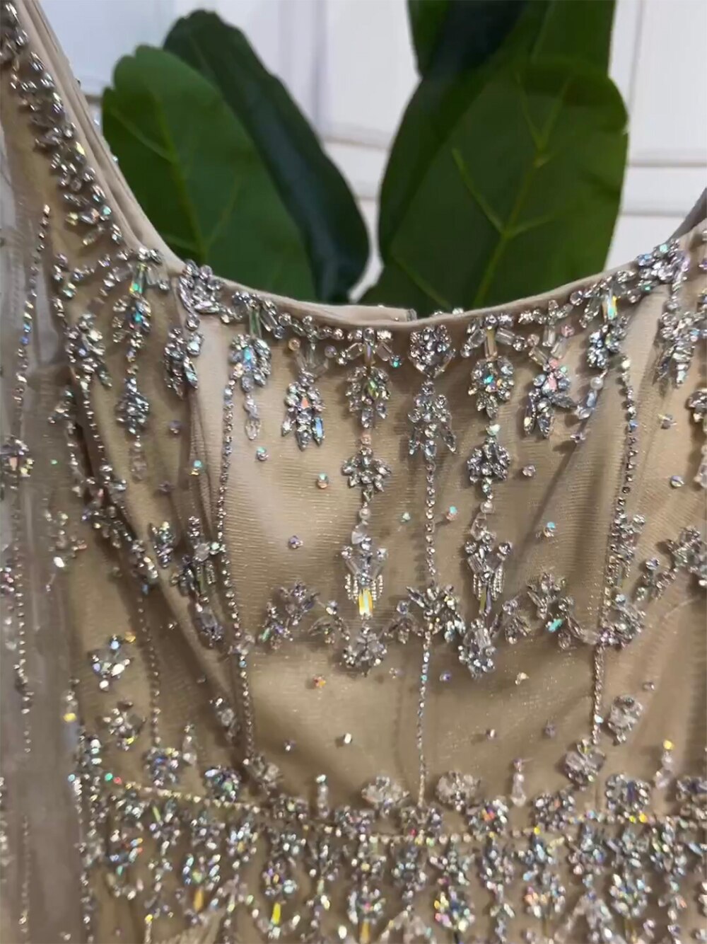 MuslimTurquoise Mermaid Elegant Evening Dresses Gowns 2025 Luxury Beaded Feather For Women Party LA71722