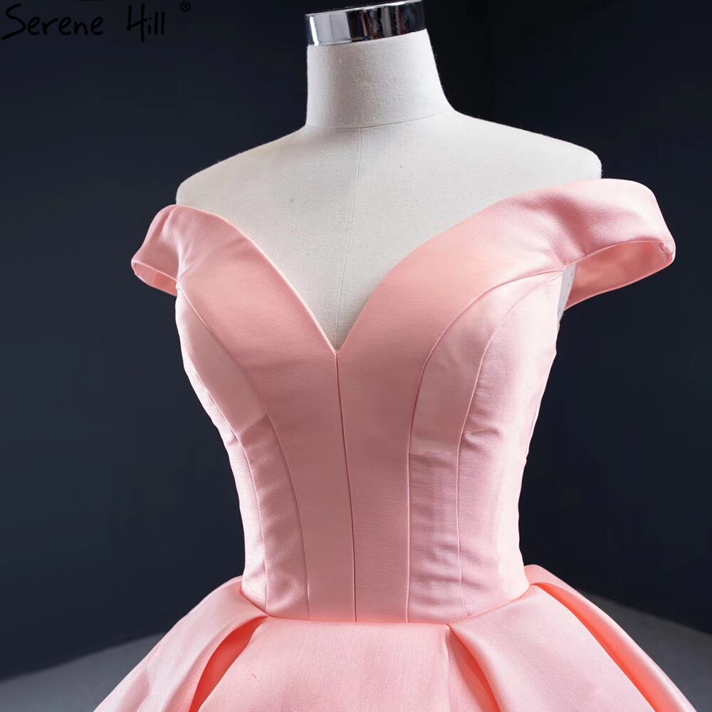 Vestido de novia de satén rosa con escote corazón, 2025, hecho a mano, con flores y encaje, sexy, HM66752